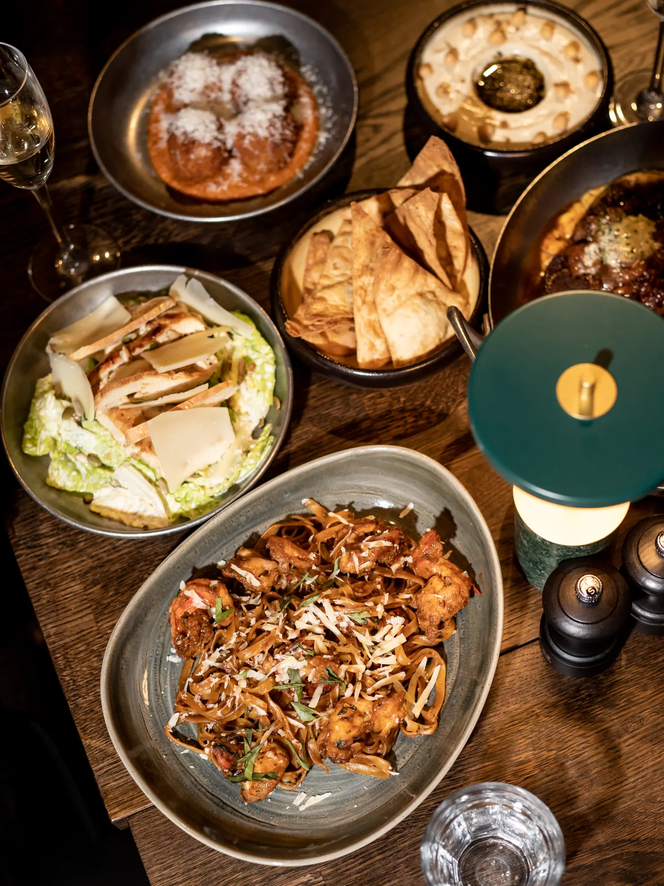 A generous spread of dishes at TARO