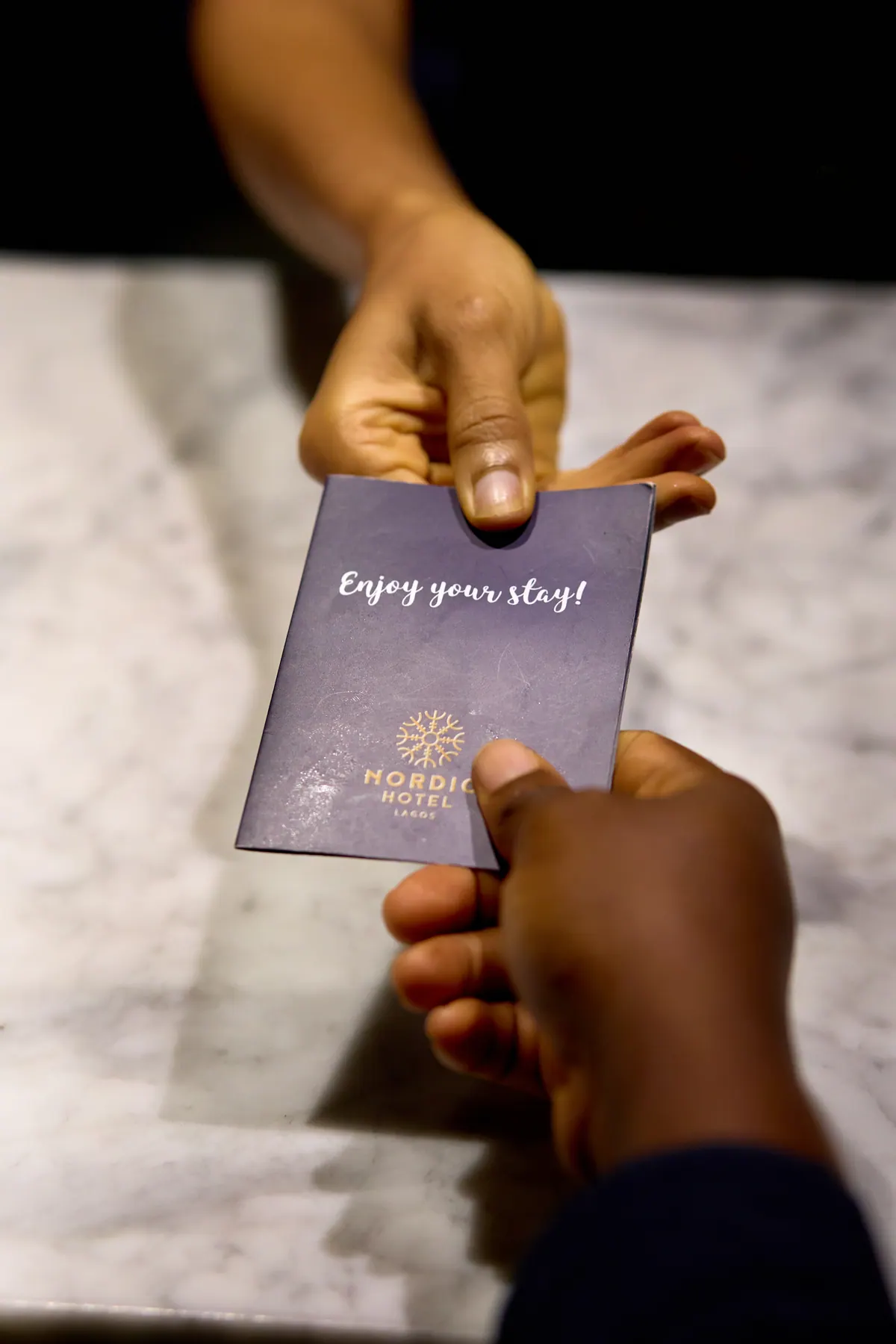 A personal Nordic Hotels welcome card