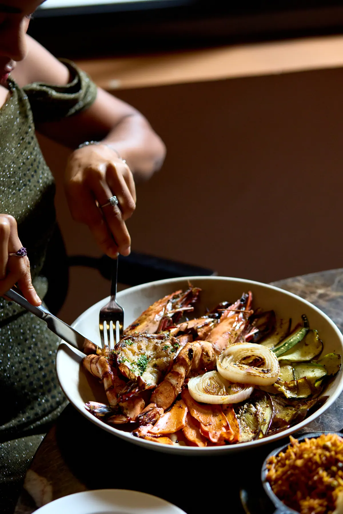 A colourful shared meal at Rye Restaurant